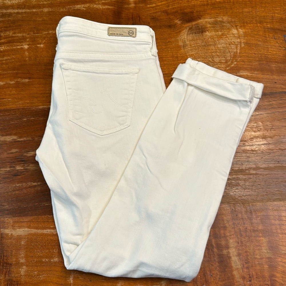 AG, white denim, 28R